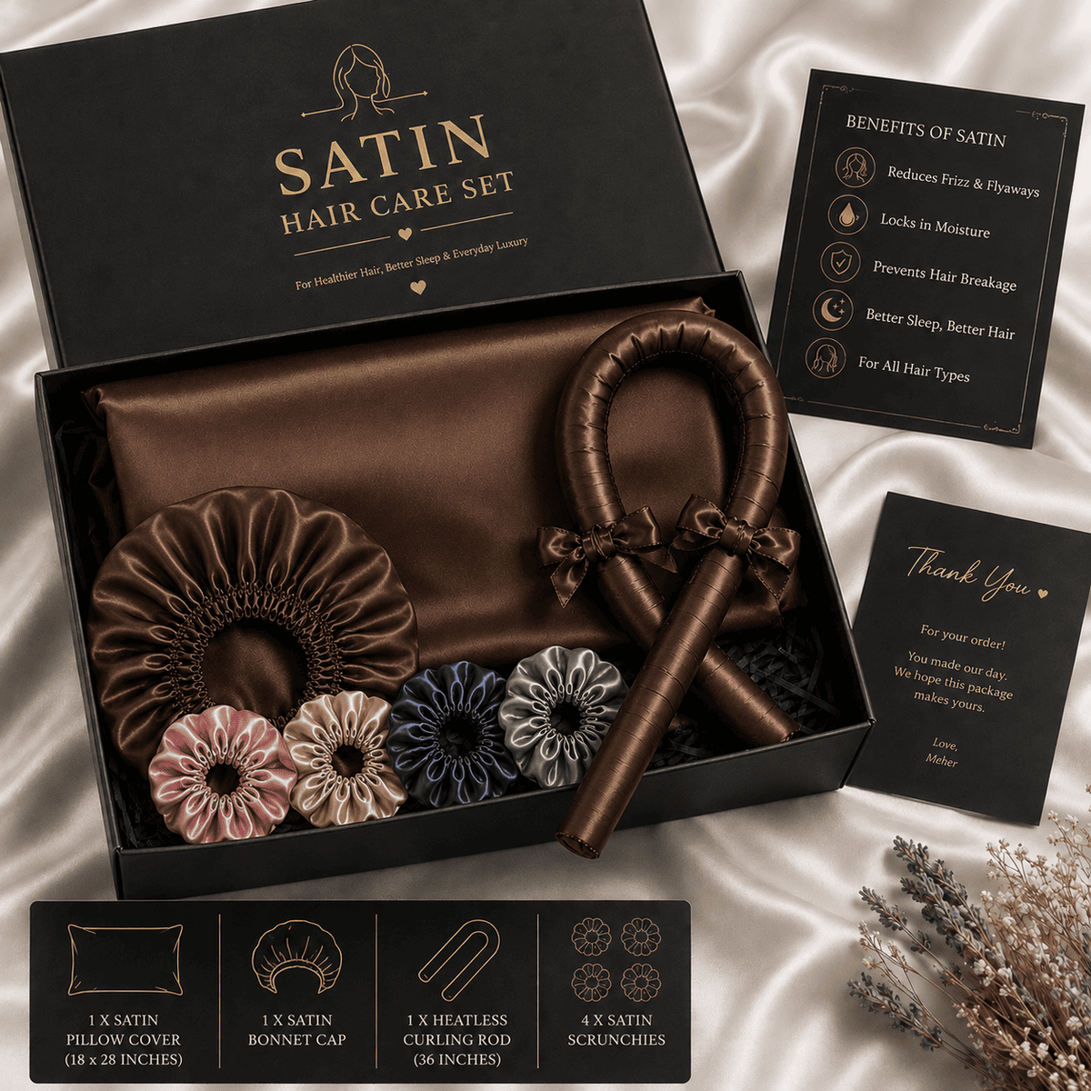 Luxury Satin Silk Hair Care Set