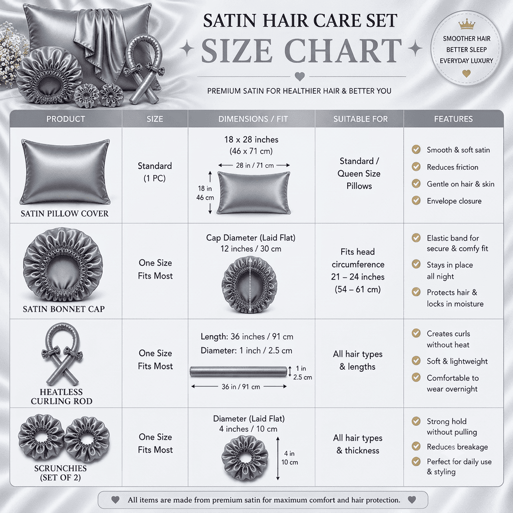 Luxury Satin Silk Hair Care Set