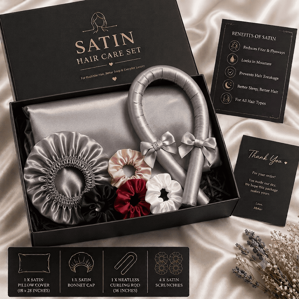 Luxury Satin Silk Hair Care Set