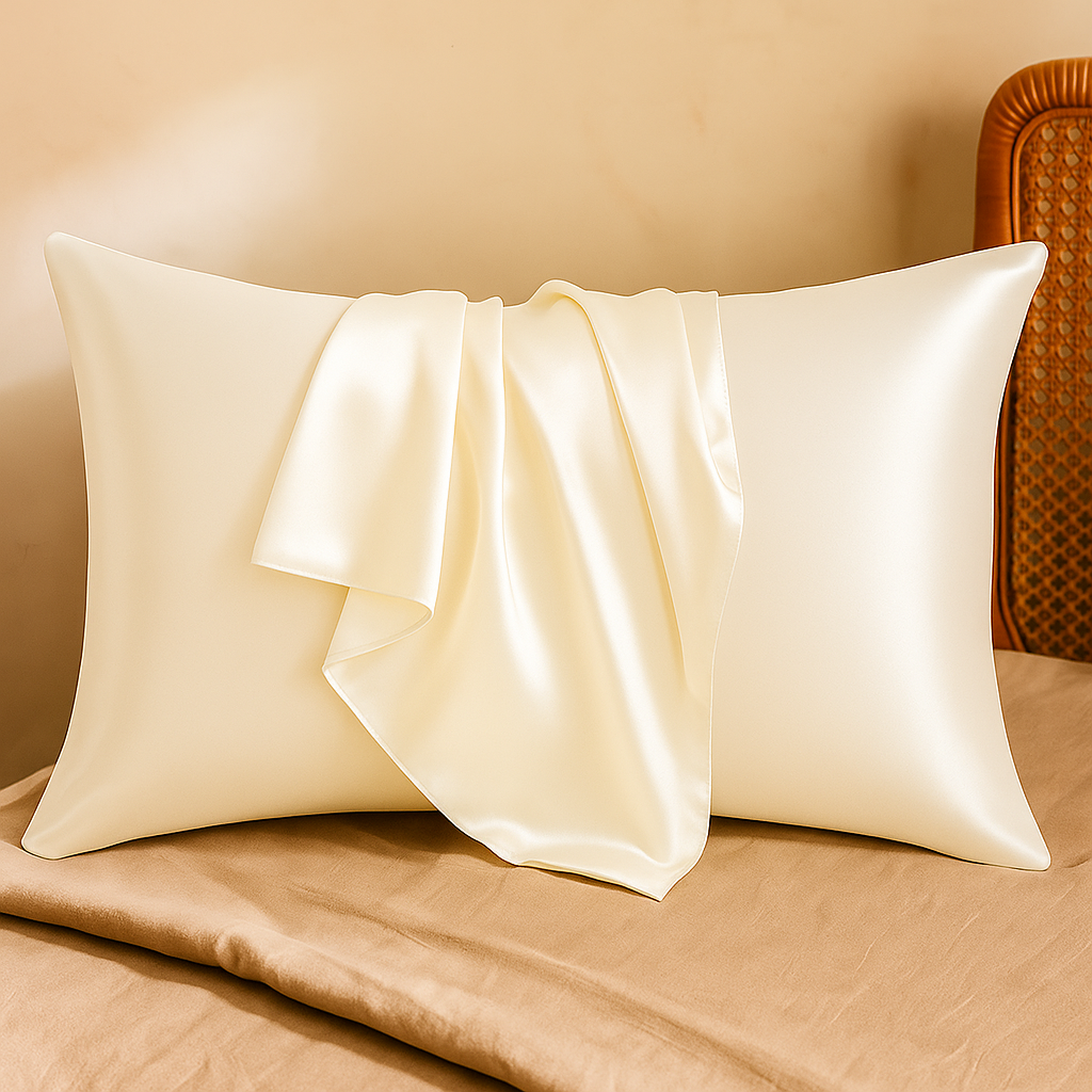 Premium Satin Silk Pillowcase - Soft & Smooth Hypoallergenic Pillow Cover, Envelope Closure