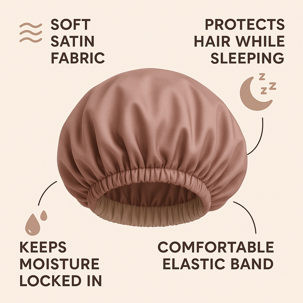Premium Satin Sleep Bonnet for Hair Protection – Anti-Frizz Night Cap