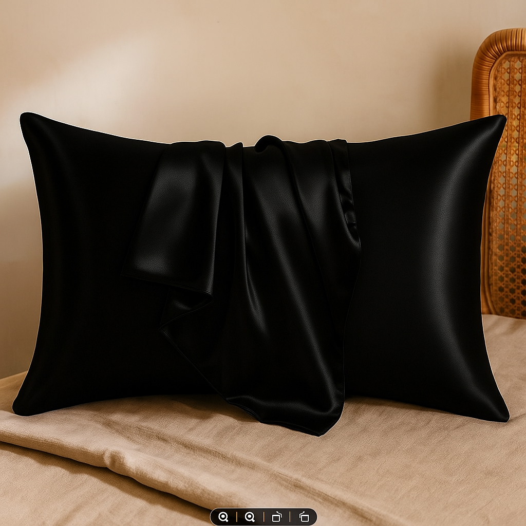 Premium Satin Silk Pillowcase - Soft & Smooth Hypoallergenic Pillow Cover, Envelope Closure