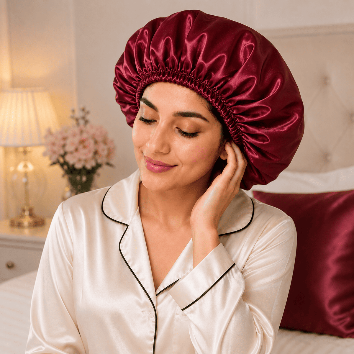 Premium Satin Sleep Bonnet for Hair Protection
