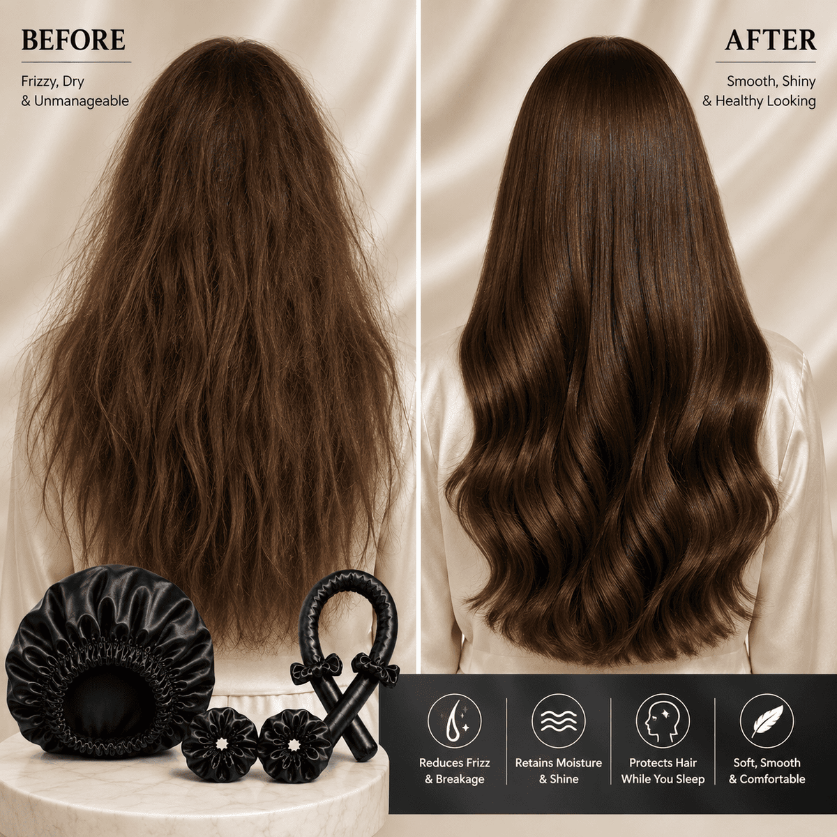 Luxury Satin Silk Hair Care Set