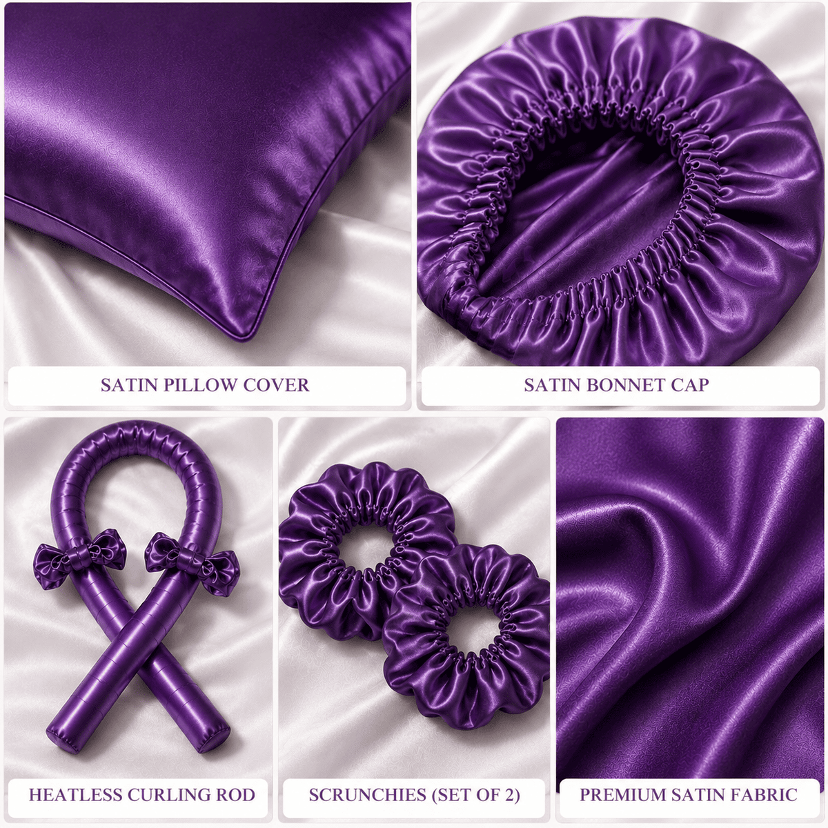 Luxury Satin Silk Hair Care Set