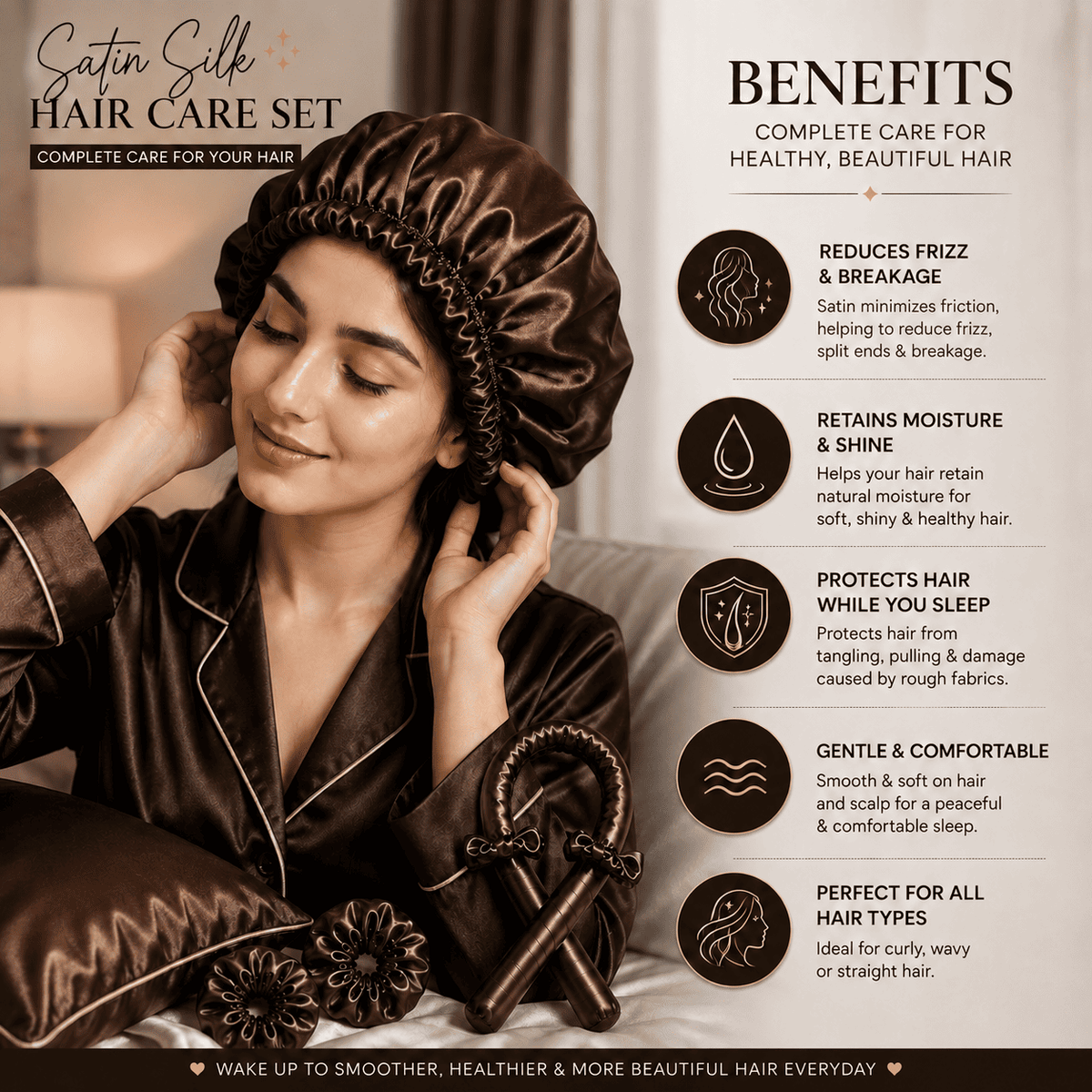 Luxury Satin Silk Hair Care Set
