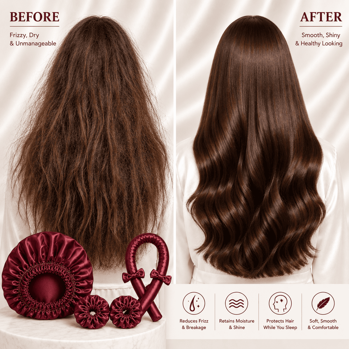 Luxury Satin Silk Hair Care Set