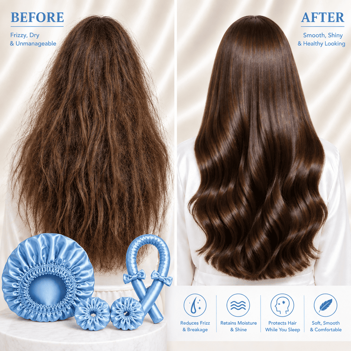 Luxury Satin Silk Hair Care Set