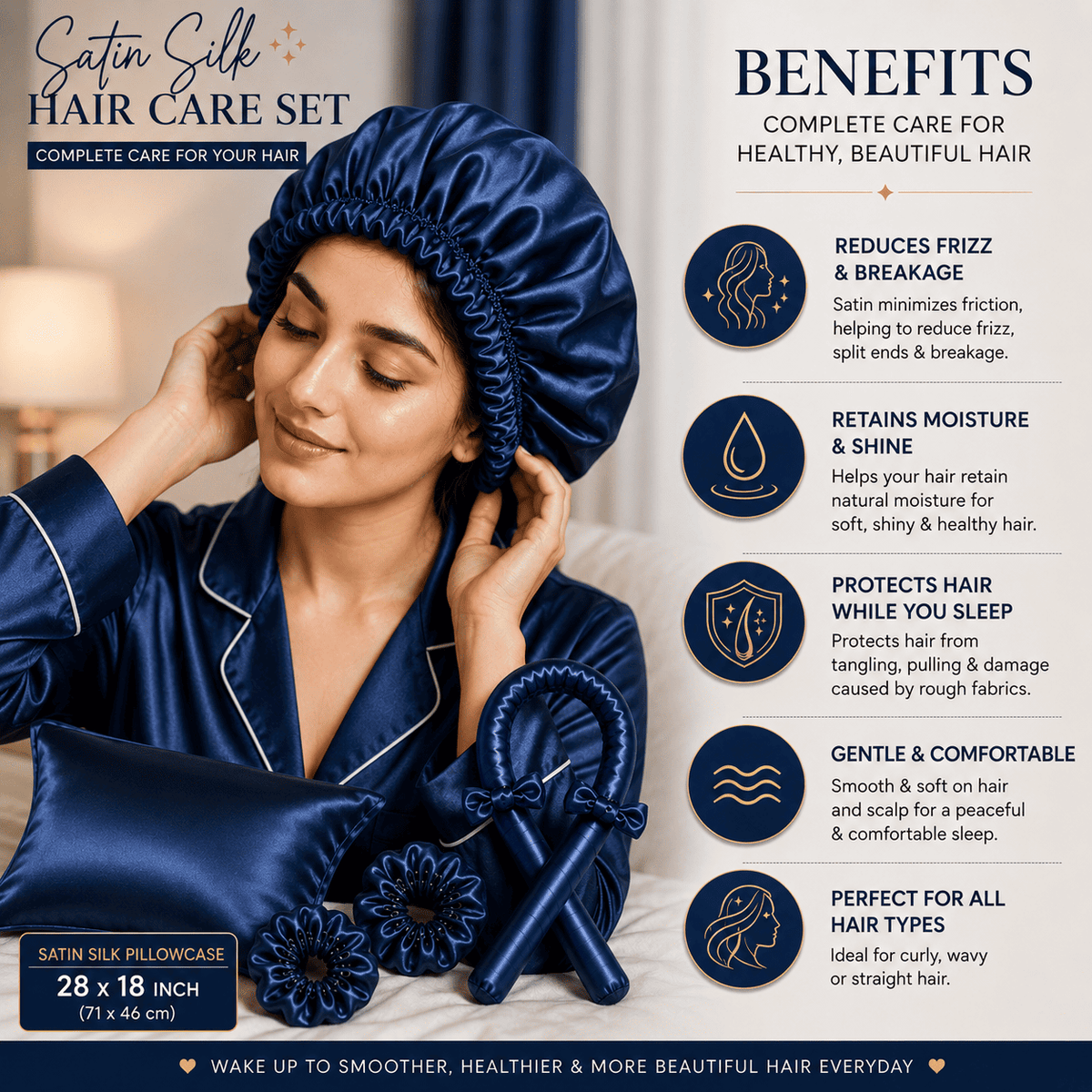Luxury Satin Silk Hair Care Set