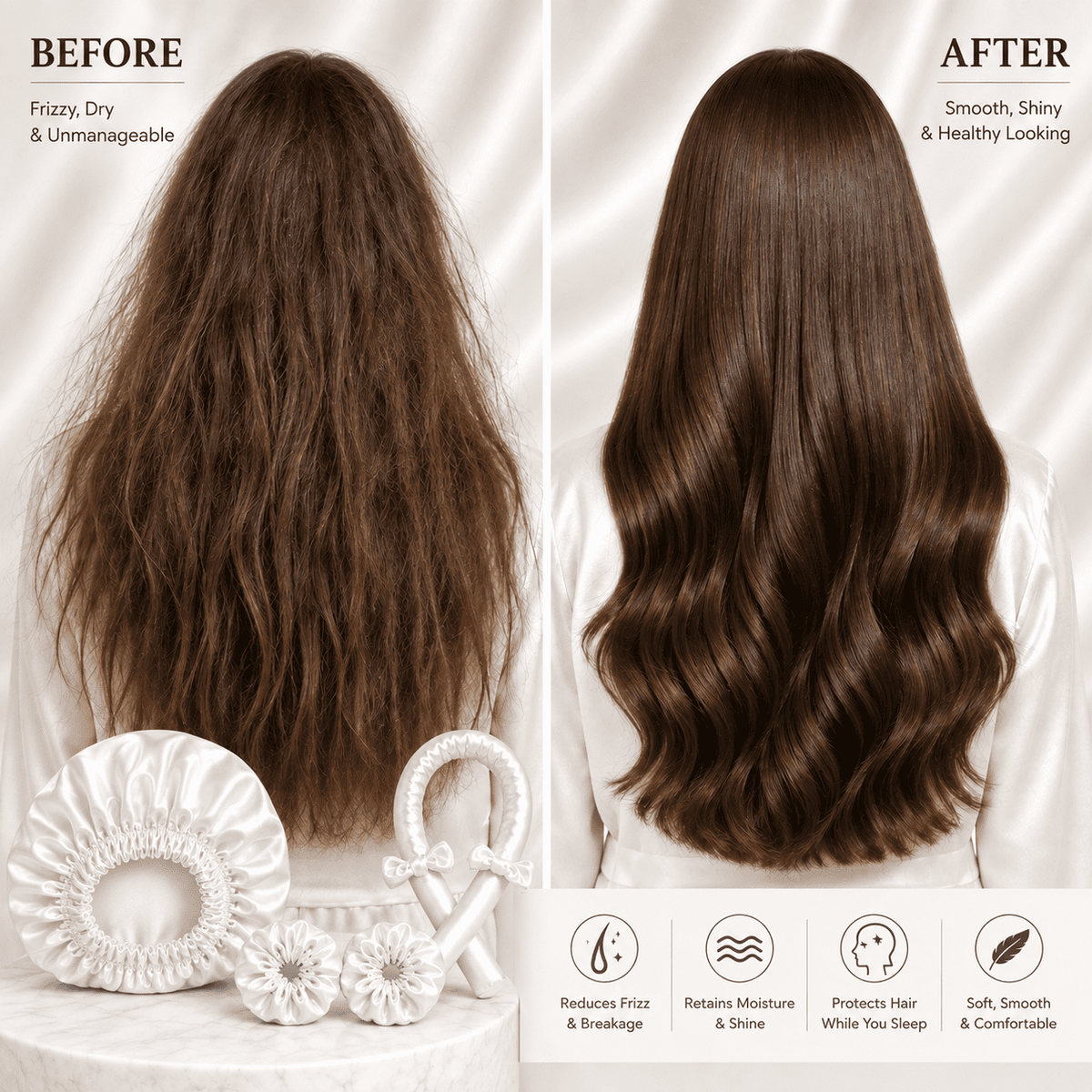 Luxury Satin Silk Hair Care Set