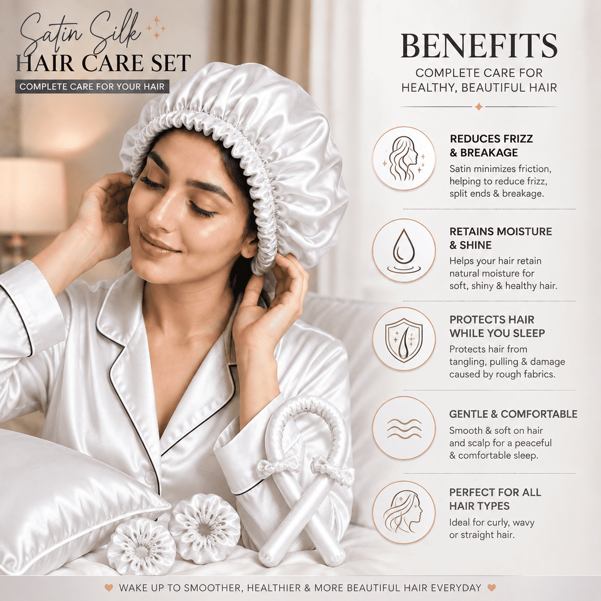 Luxury Satin Silk Hair Care Set
