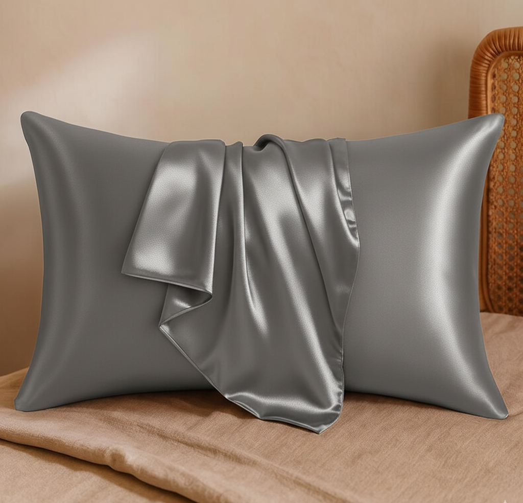 Premium Satin Silk Pillowcase - Soft & Smooth Hypoallergenic Pillow Cover, Envelope Closure