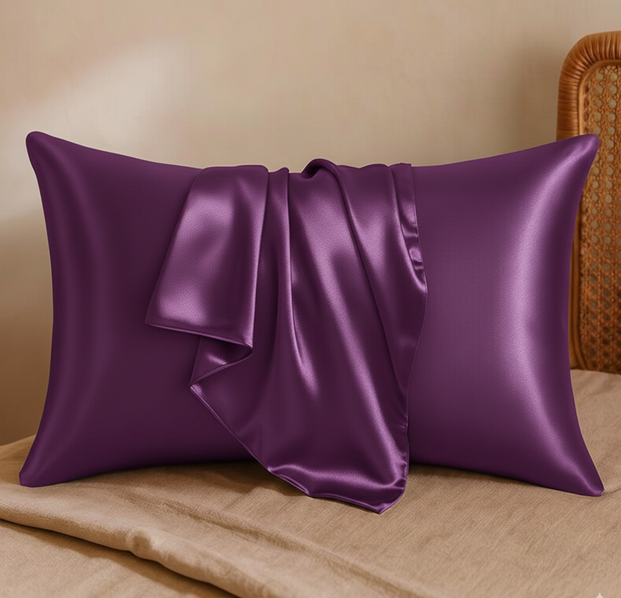 Premium Satin Silk Pillowcase - Soft & Smooth Hypoallergenic Pillow Cover, Envelope Closure