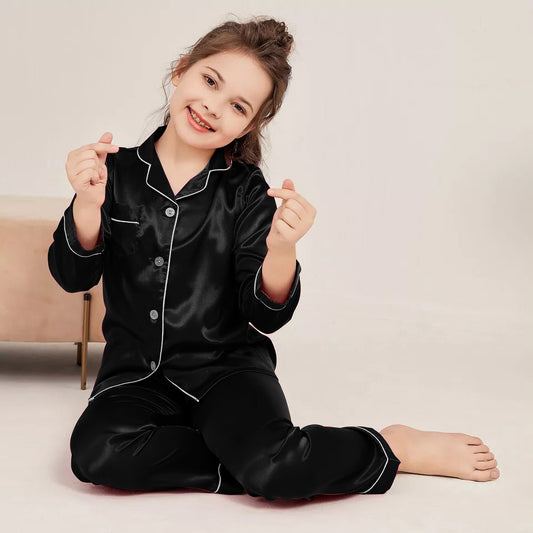 Satin Silk Pajama Set For Kids